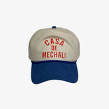 CORDUROY BEIGE AND BLUE RETRO STYLED HAT