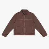 CONTRAST STITCH WORKER STYLE JACKET