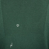 FOREST GREEN MONOGRAM CARDIGAN