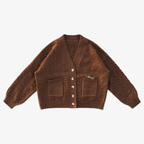 CHOCOLATE BROWN KNIT CARDIGAN