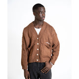 CHOCOLATE BROWN KNIT CARDIGAN