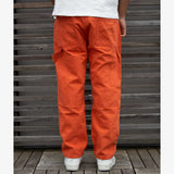 EMBROIDERED CARPENTER DENIM - BURNT ORANGE