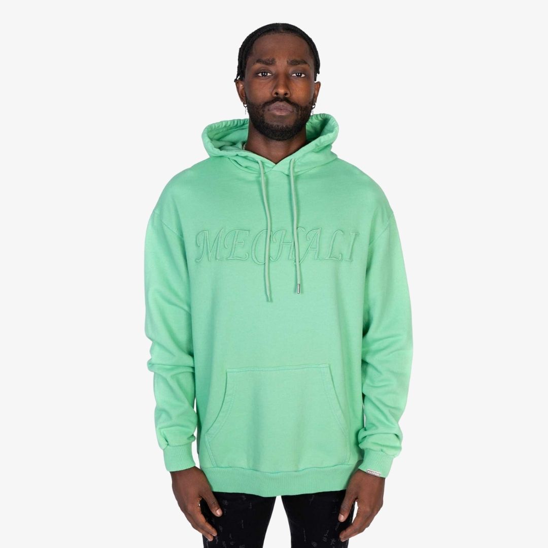 MINT GREEN EMBROIDERY HOODIE